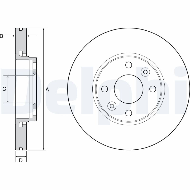 DELPHI BG4459C Discofreno-Discofreno-Ricambi Euro