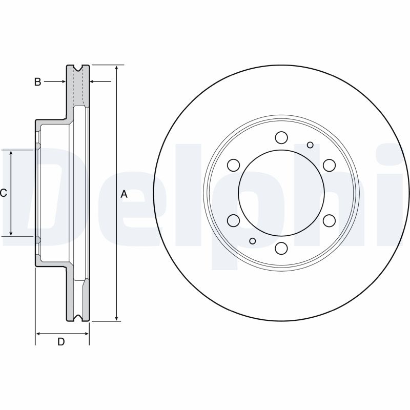 DELPHI BG4557 Disc frana