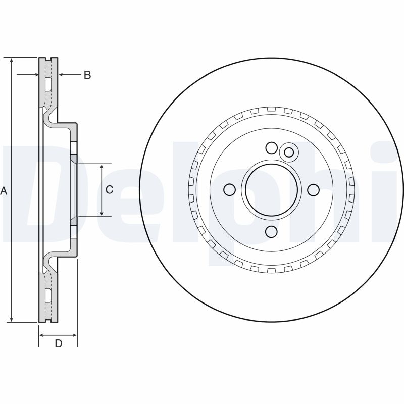 DELPHI BG4568C Discofreno-Discofreno-Ricambi Euro