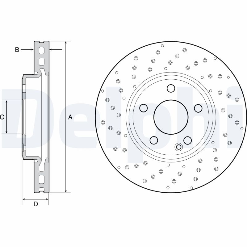 DELPHI BG4657C Discofreno-Discofreno-Ricambi Euro