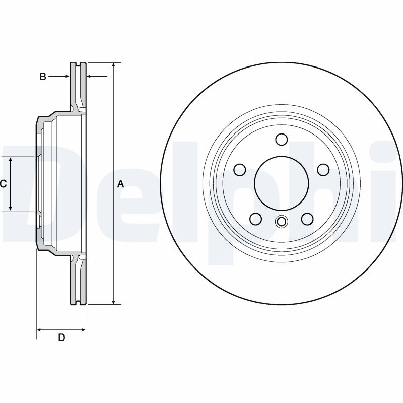 DELPHI BG4665C Discofreno-Discofreno-Ricambi Euro