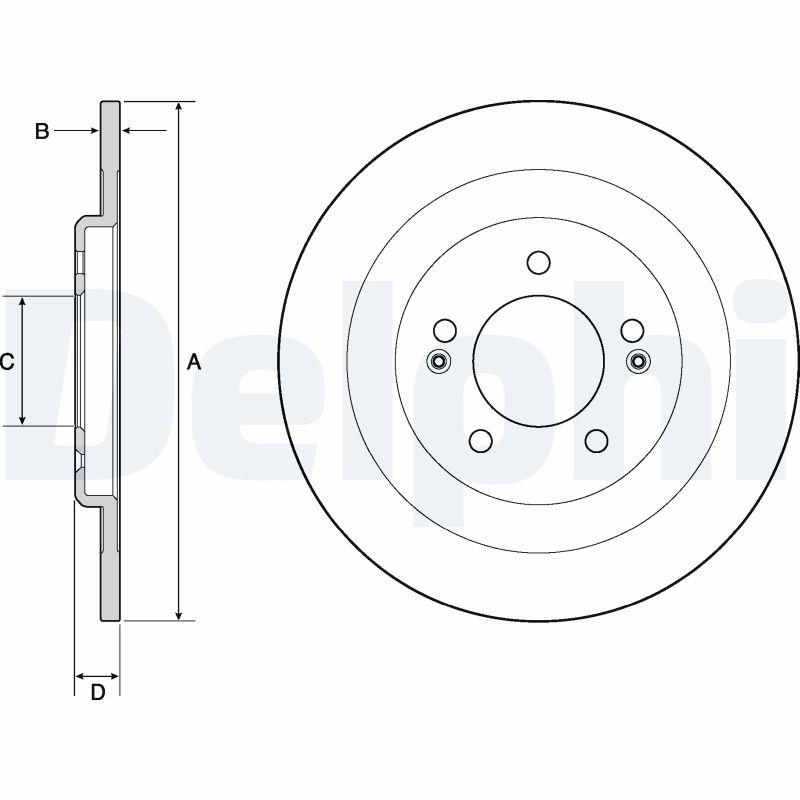 DELPHI BG4688C Discofreno-Discofreno-Ricambi Euro