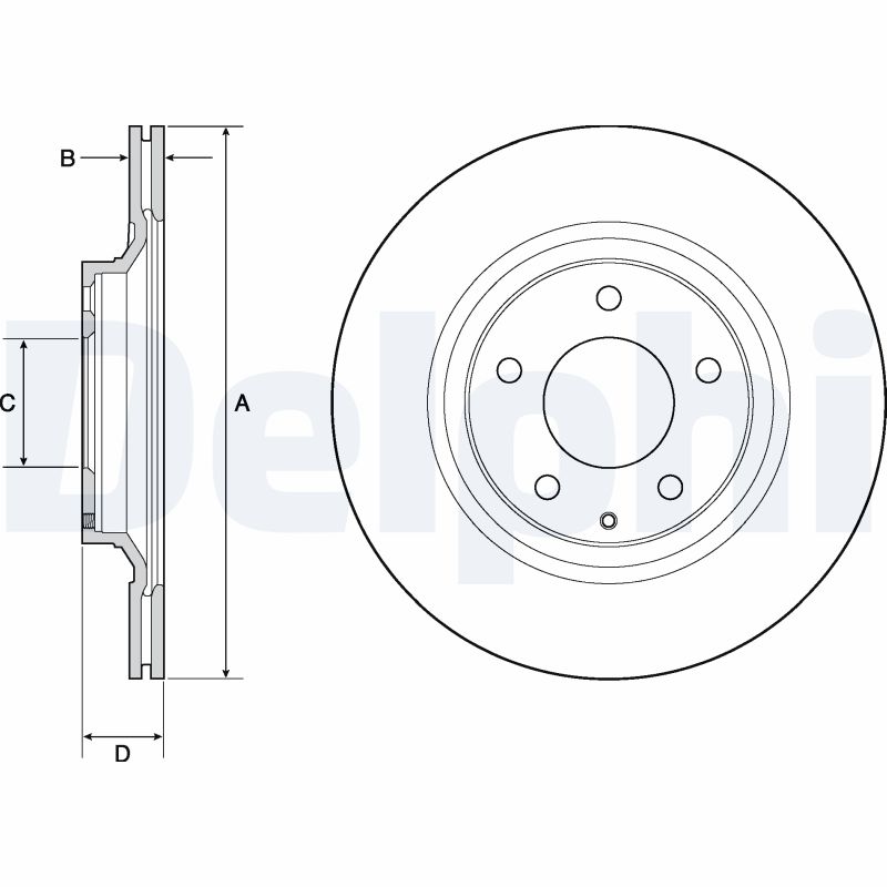 DELPHI BG4693C Discofreno-Discofreno-Ricambi Euro