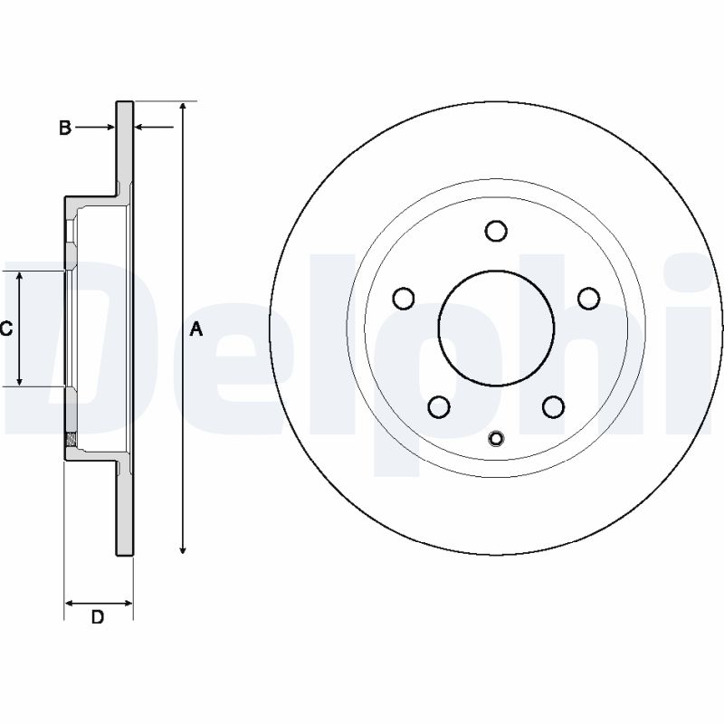 DELPHI BG4707C Discofreno-Discofreno-Ricambi Euro