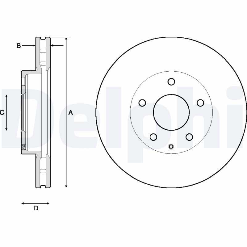 DELPHI BG4712C Discofreno-Discofreno-Ricambi Euro