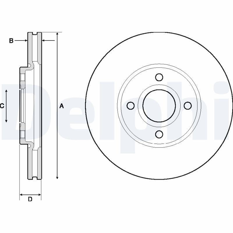 DELPHI BG4715C Discofreno-Discofreno-Ricambi Euro