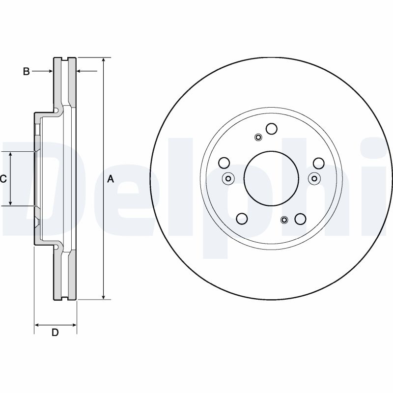 DELPHI BG4741C Discofreno-Discofreno-Ricambi Euro