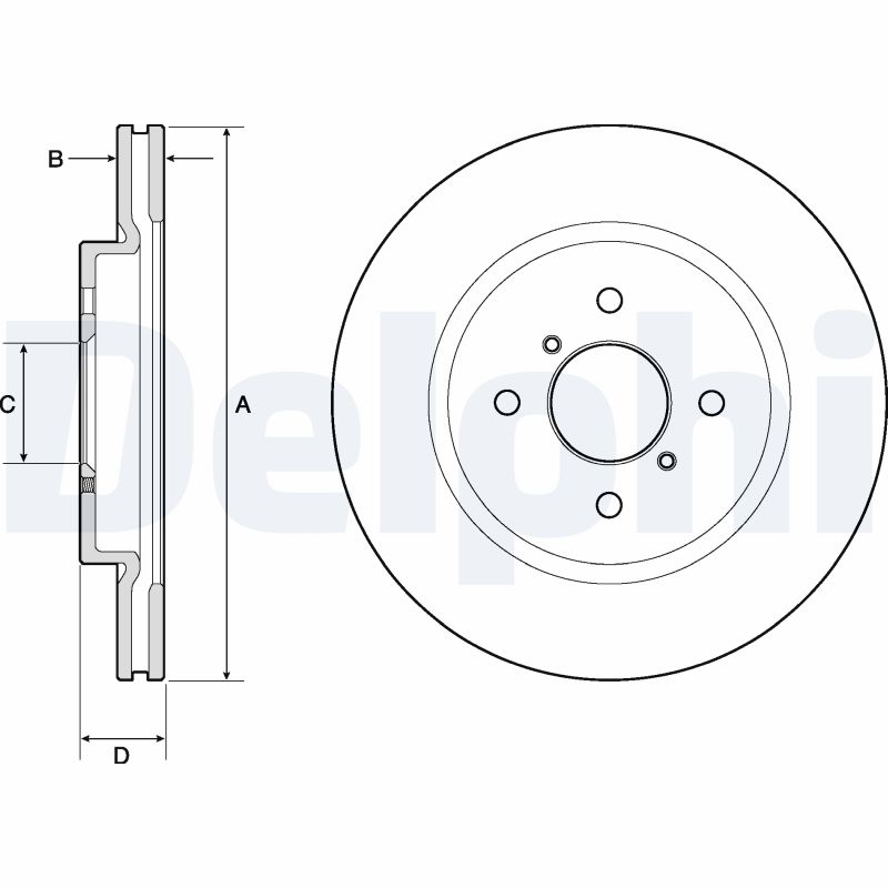 DELPHI BG4750C Discofreno-Discofreno-Ricambi Euro