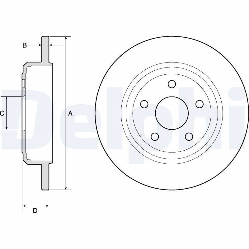 DELPHI BG4772C Discofreno-Discofreno-Ricambi Euro