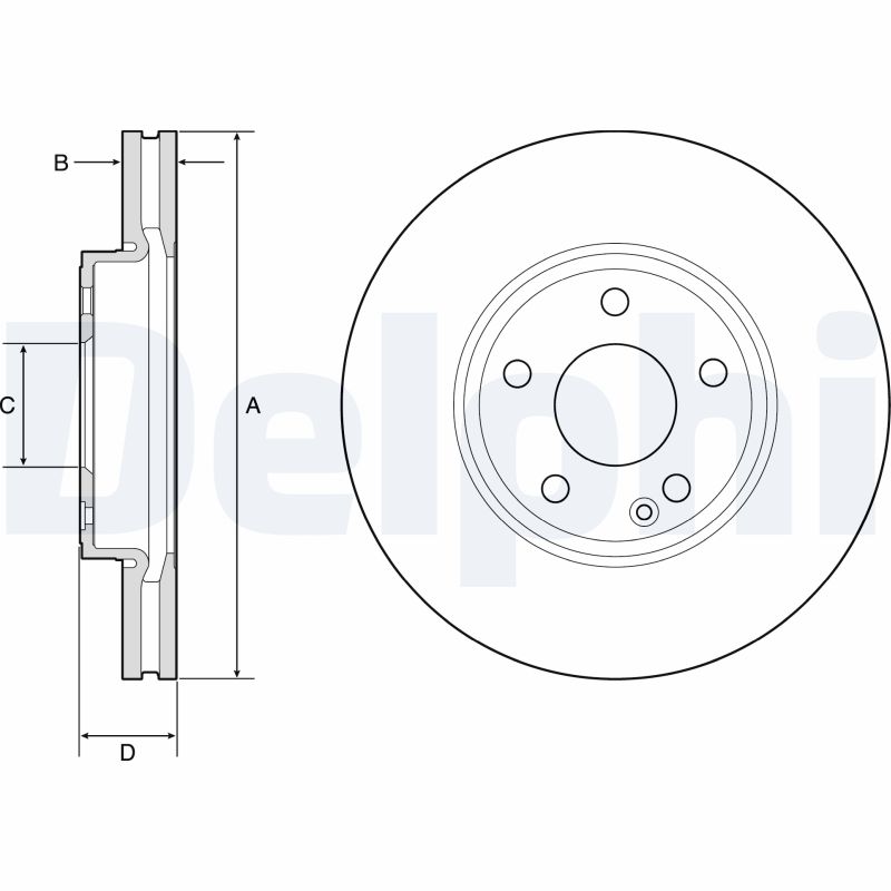 DELPHI BG4788C Discofreno-Discofreno-Ricambi Euro