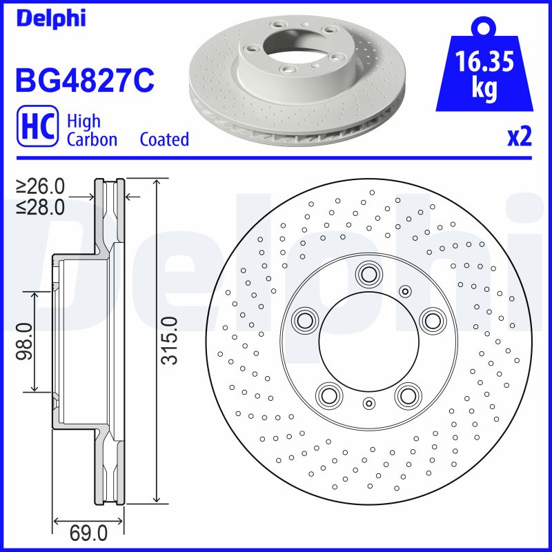 DELPHI BG4827C Discofreno