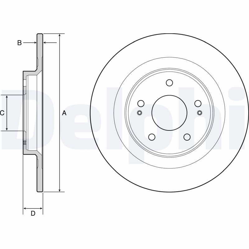 DELPHI BG4924C Discofreno-Discofreno-Ricambi Euro