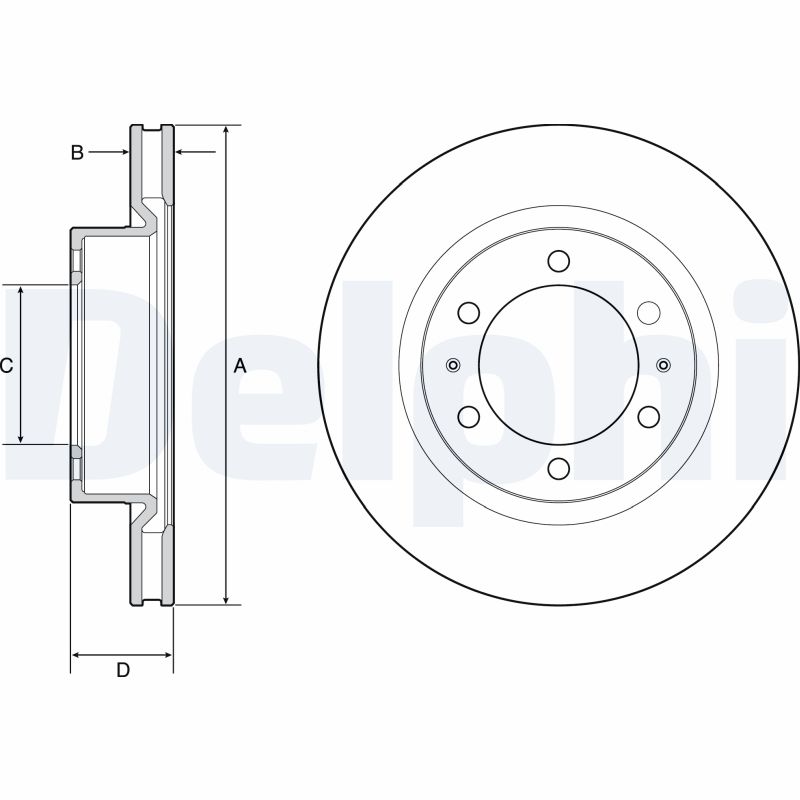 DELPHI BG4925C Discofreno-Discofreno-Ricambi Euro