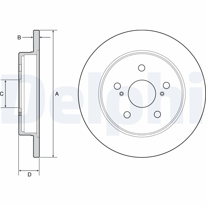 DELPHI BG4928C Discofreno-Discofreno-Ricambi Euro