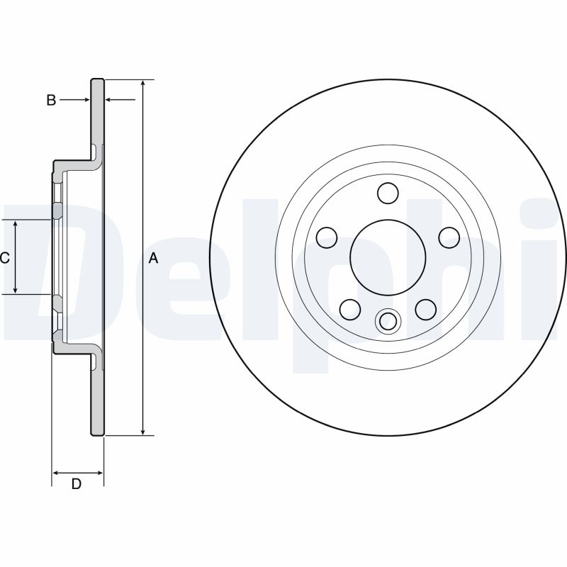 DELPHI BG4930C Discofreno-Discofreno-Ricambi Euro