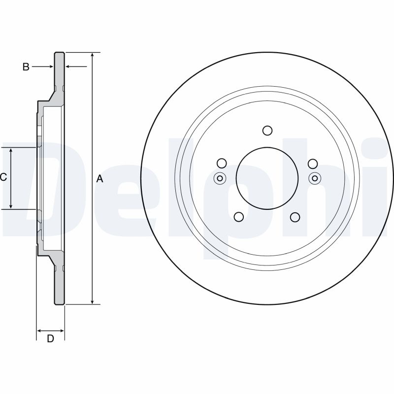 DELPHI BG4932C Discofreno-Discofreno-Ricambi Euro