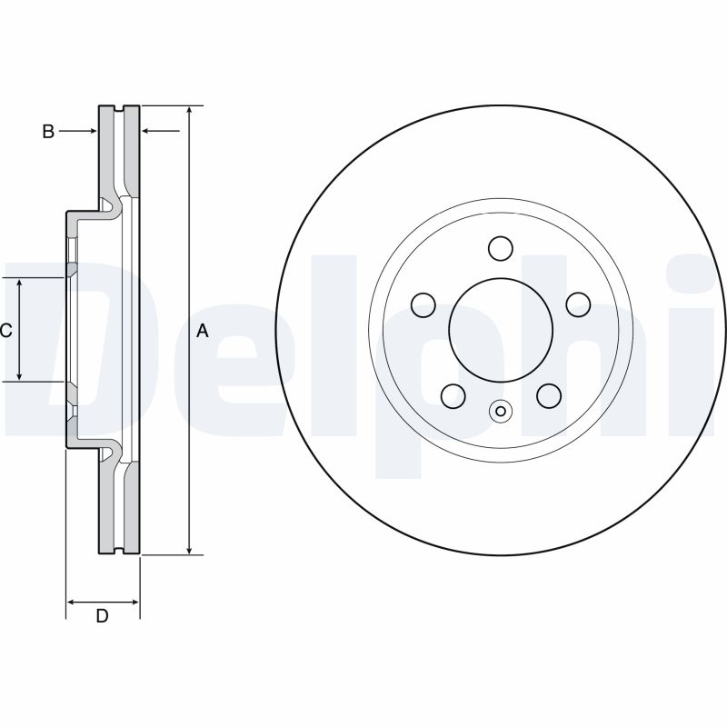 DELPHI BG4965C Discofreno-Discofreno-Ricambi Euro