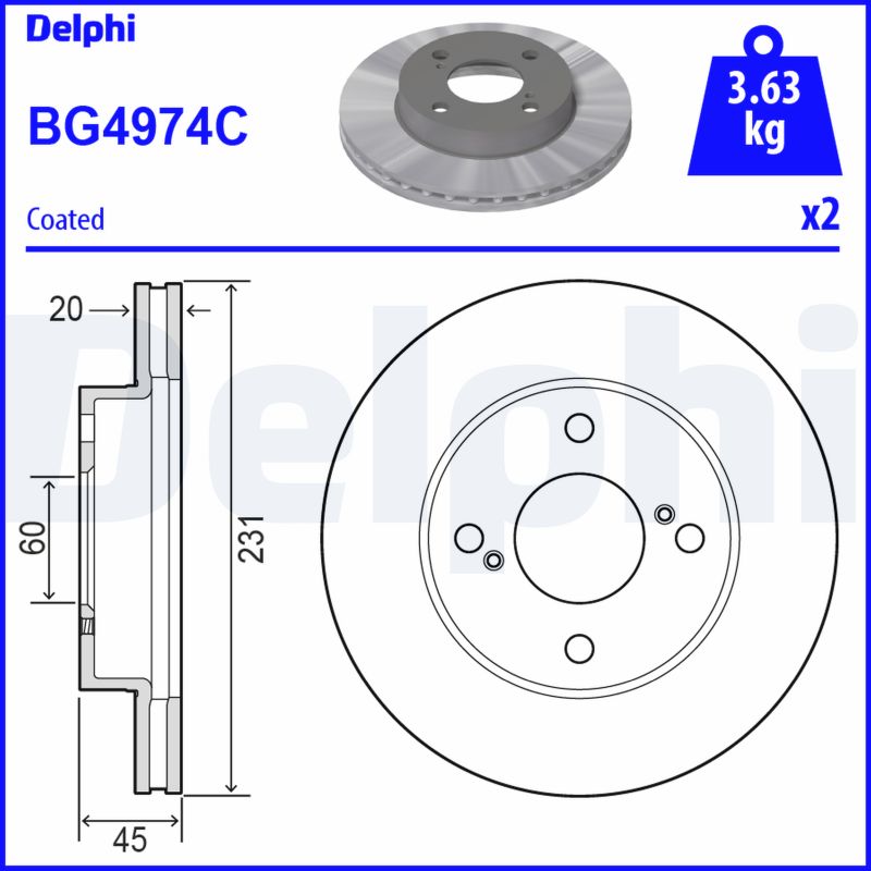 DELPHI BG4974C Disc frana