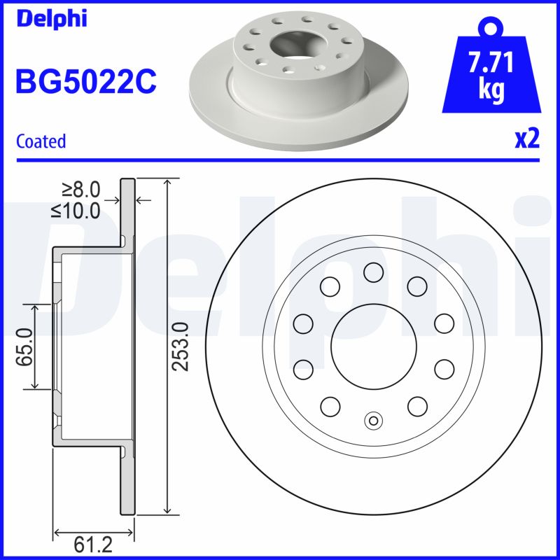 DELPHI BG5022C Disc frana