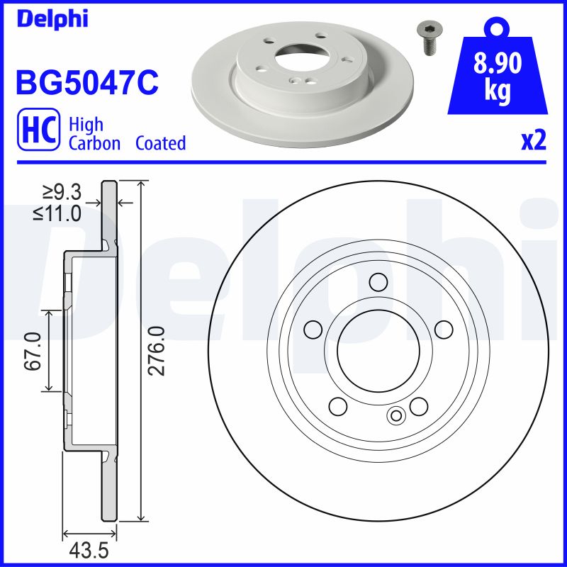 DELPHI BG5047C Discofreno