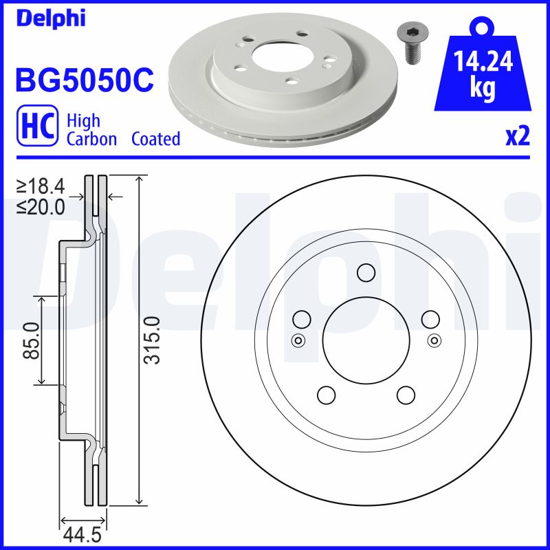 DELPHI BG5050C Discofreno