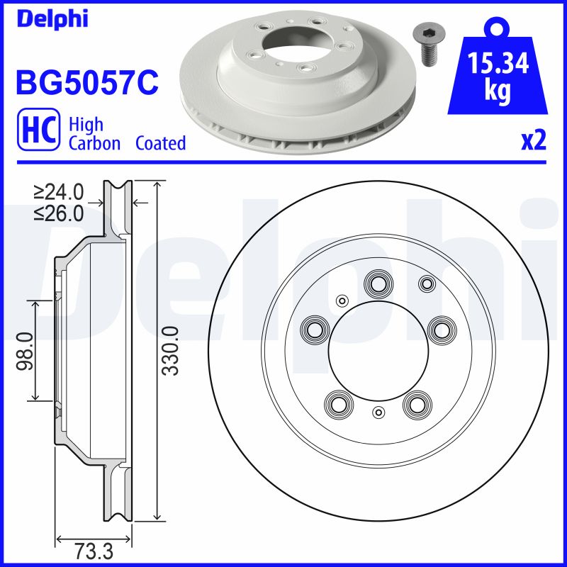 DELPHI BG5057C Discofreno