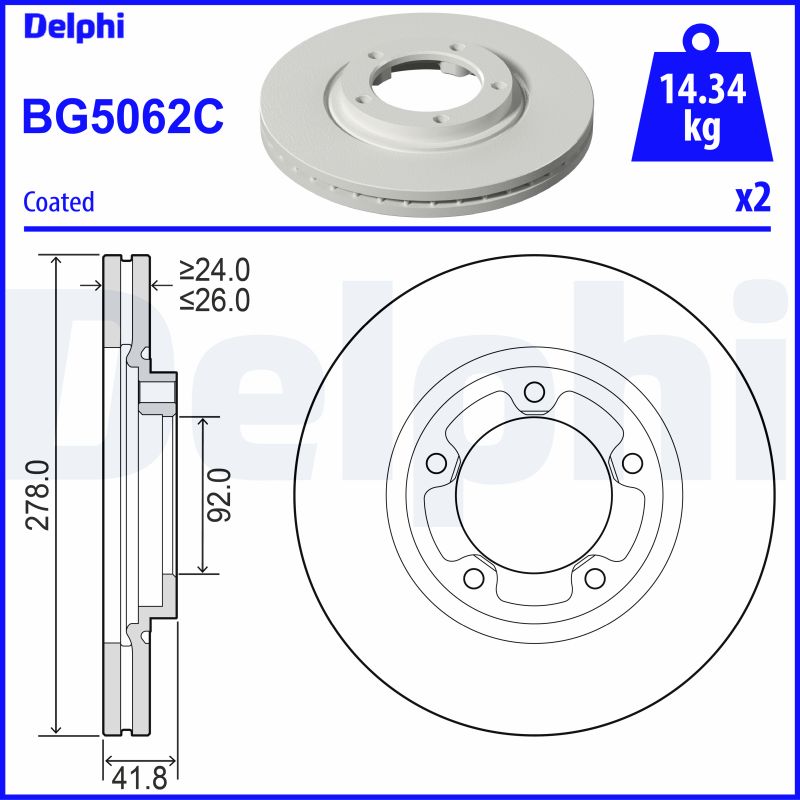 DELPHI BG5062C Discofreno
