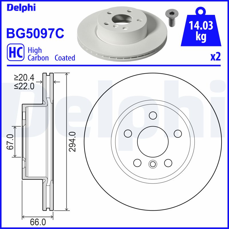 DELPHI BG5097C Discofreno