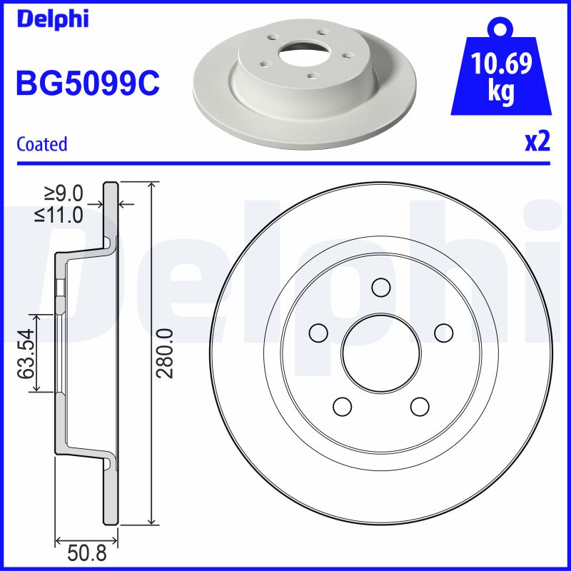DELPHI BG5099C Disc frana