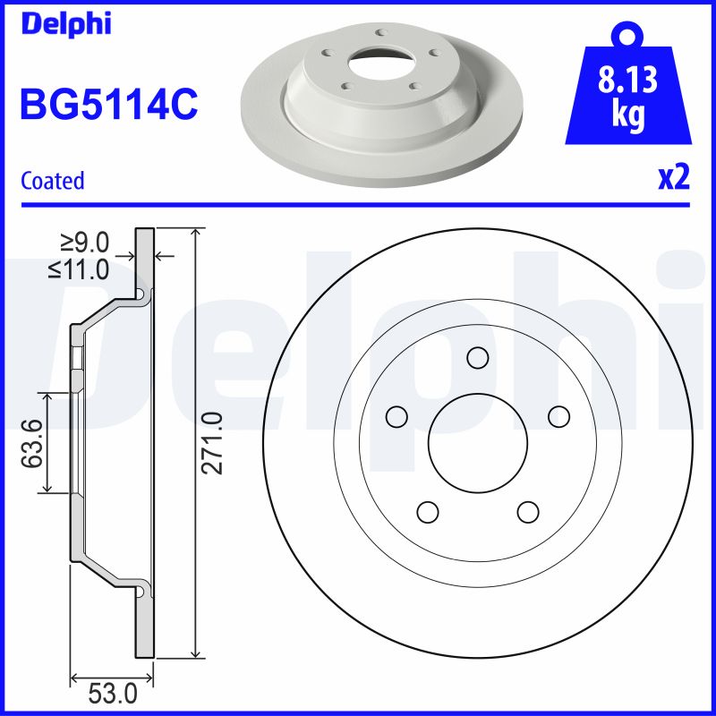 DELPHI BG5114C féktárcsa