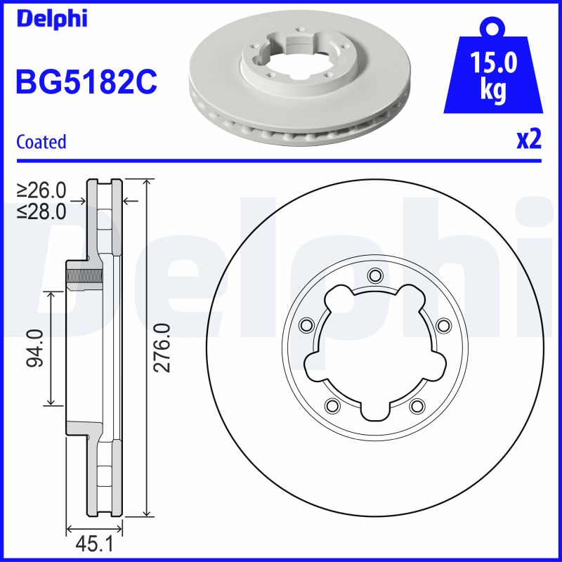 DELPHI BG5182C Discofreno