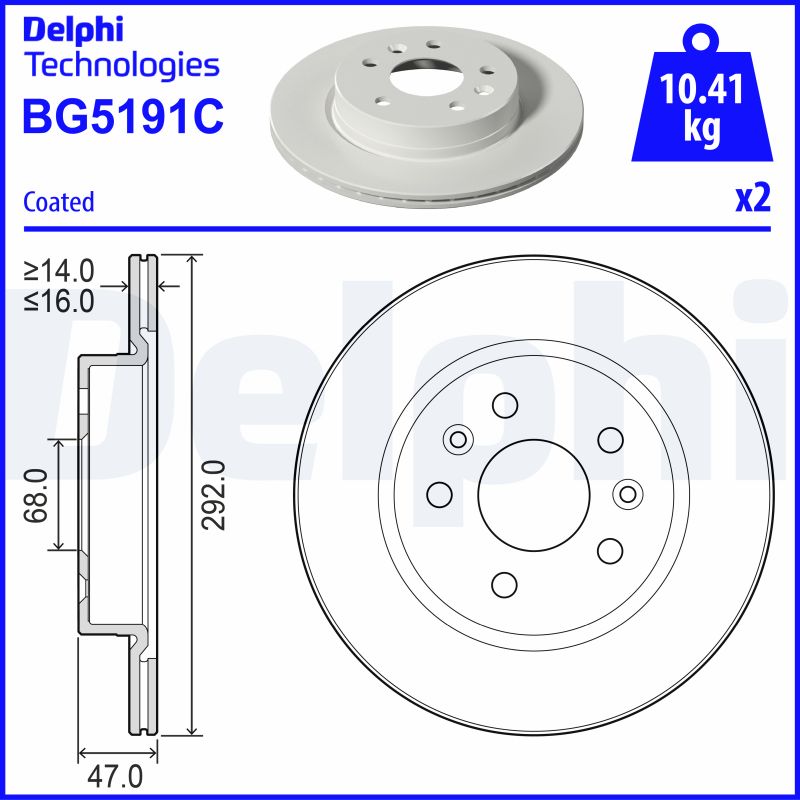 DELPHI BG5191C Discofreno