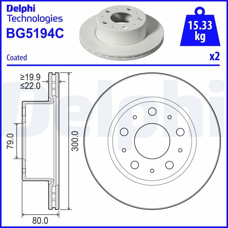 DELPHI BG5194C Discofreno