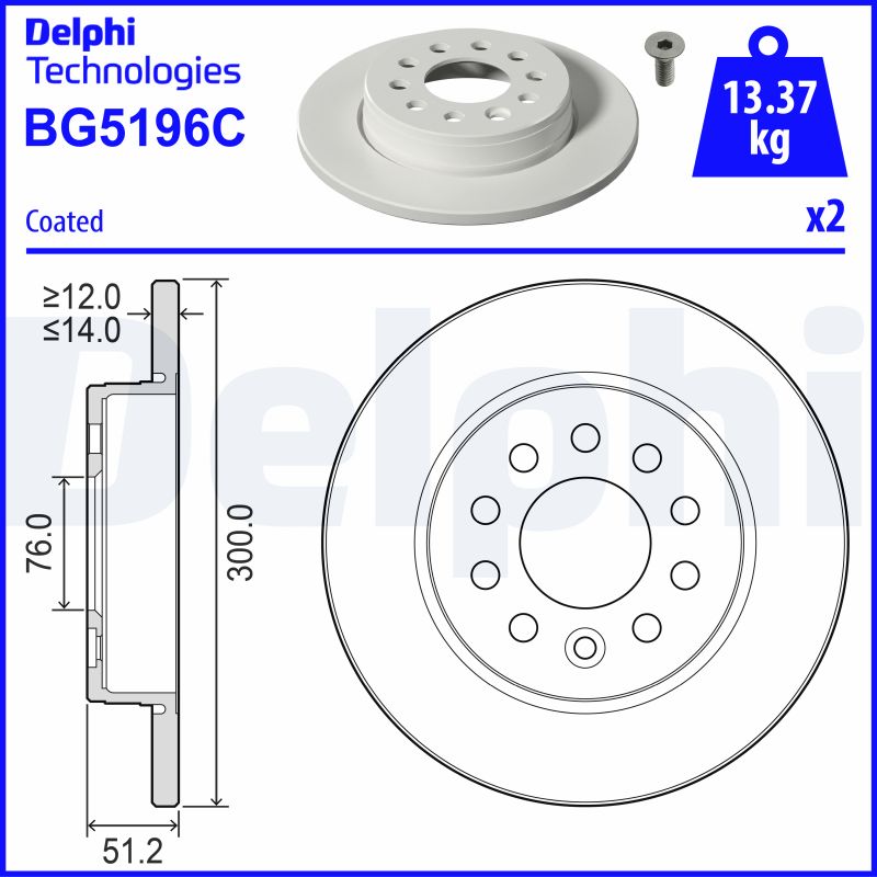 DELPHI BG5196C Piduriketas