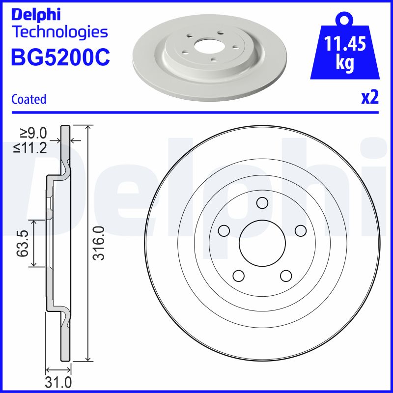 DELPHI BG5200C Discofreno