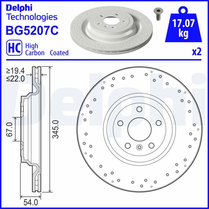 DELPHI BG5207C Discofreno