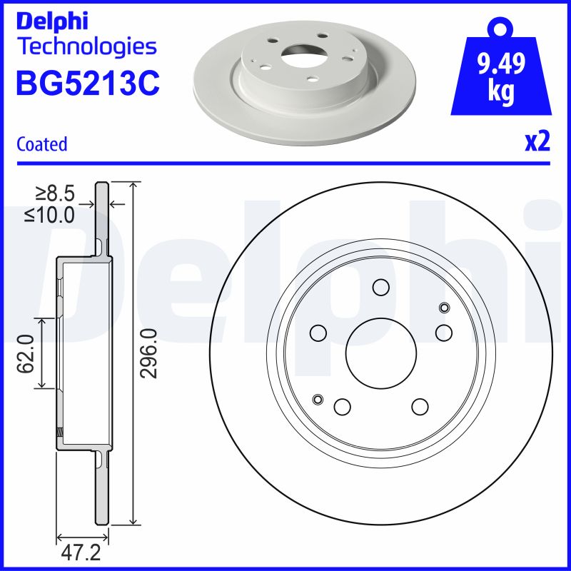 DELPHI BG5213C Discofreno