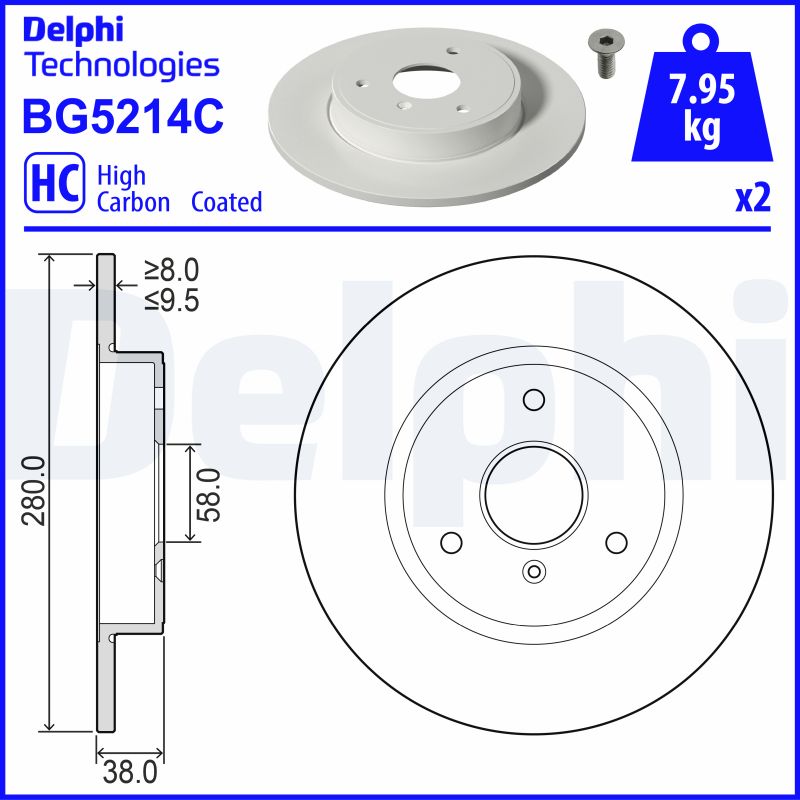 DELPHI BG5214C Discofreno
