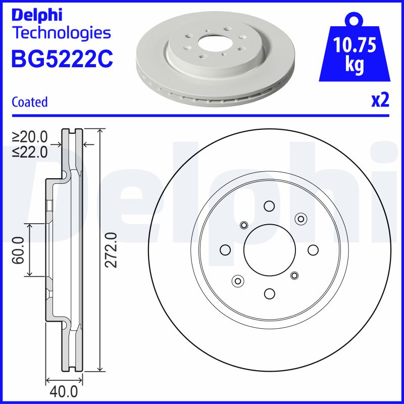 DELPHI BG5222C Discofreno