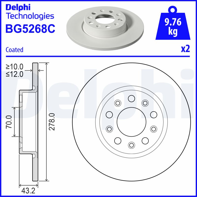 DELPHI BG5268C Discofreno