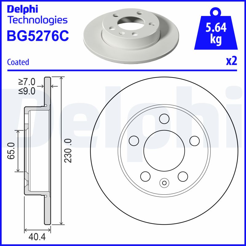 DELPHI BG5276C Discofreno