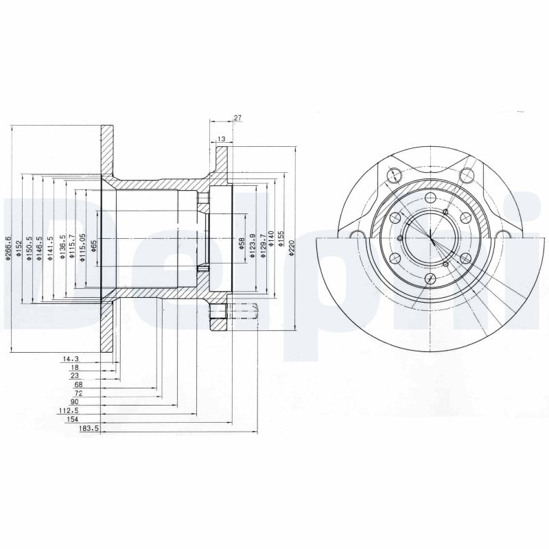 DELPHI BG649 Discofreno