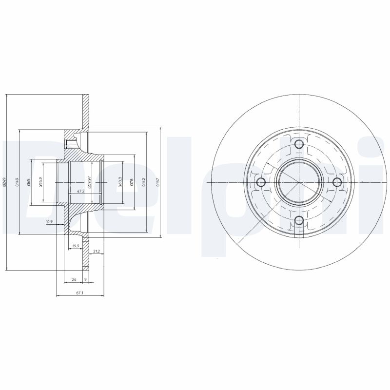 DELPHI BG9022RSC Disc frana