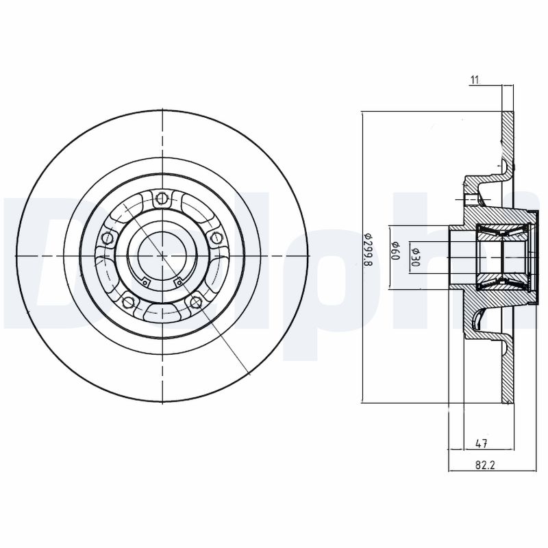 DELPHI BG9023RS спирачен диск