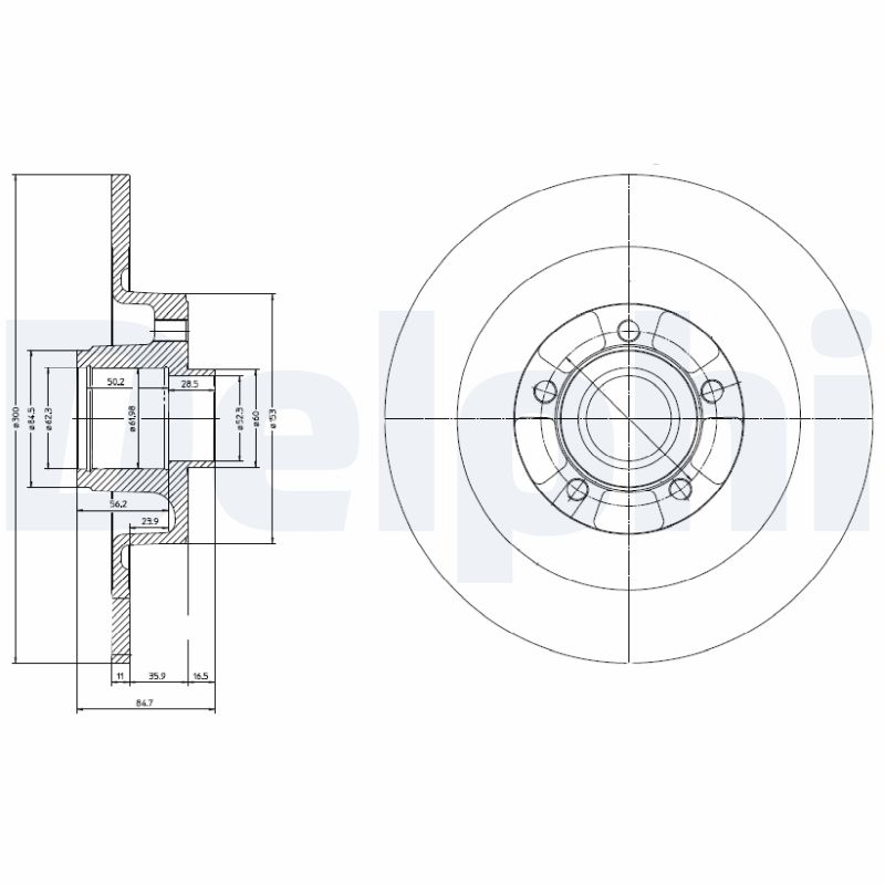 DELPHI BG9024RS Brzdový kotouč