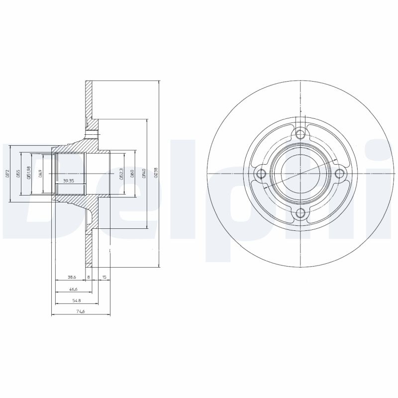 DELPHI BG9033RS Discofreno-Discofreno-Ricambi Euro