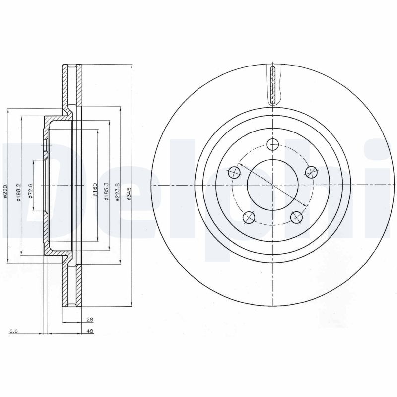 DELPHI BG9050 féktárcsa