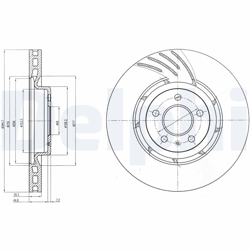 DELPHI BG9052 Brzdový kotouč