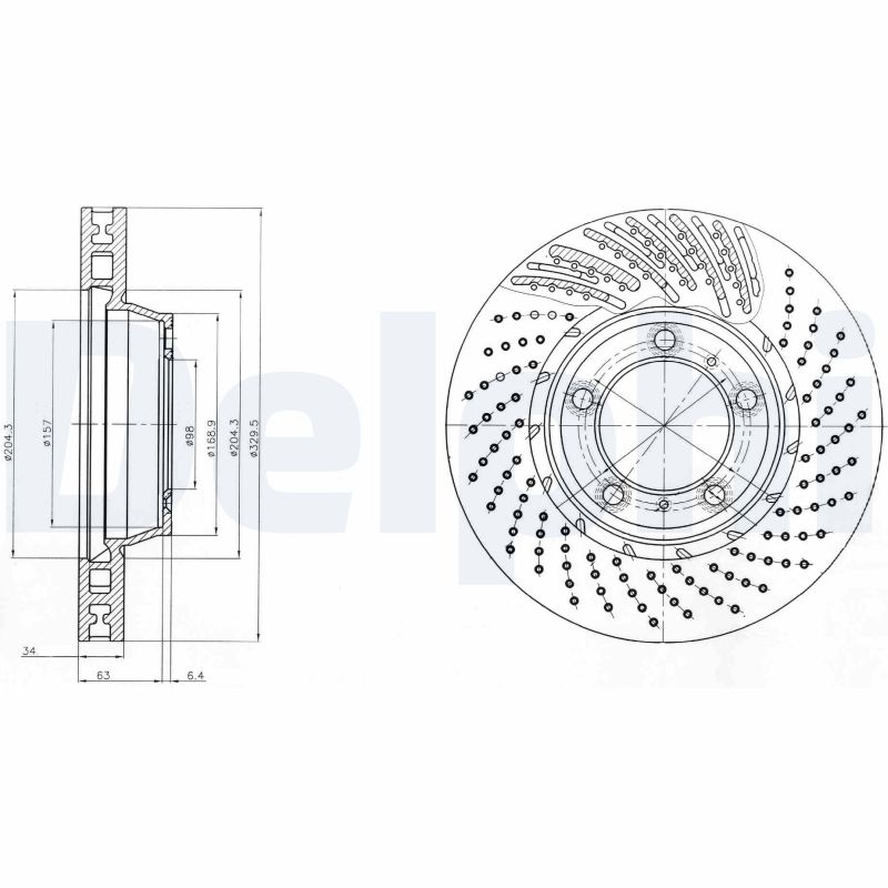 DELPHI BG9094C Discofreno-Discofreno-Ricambi Euro