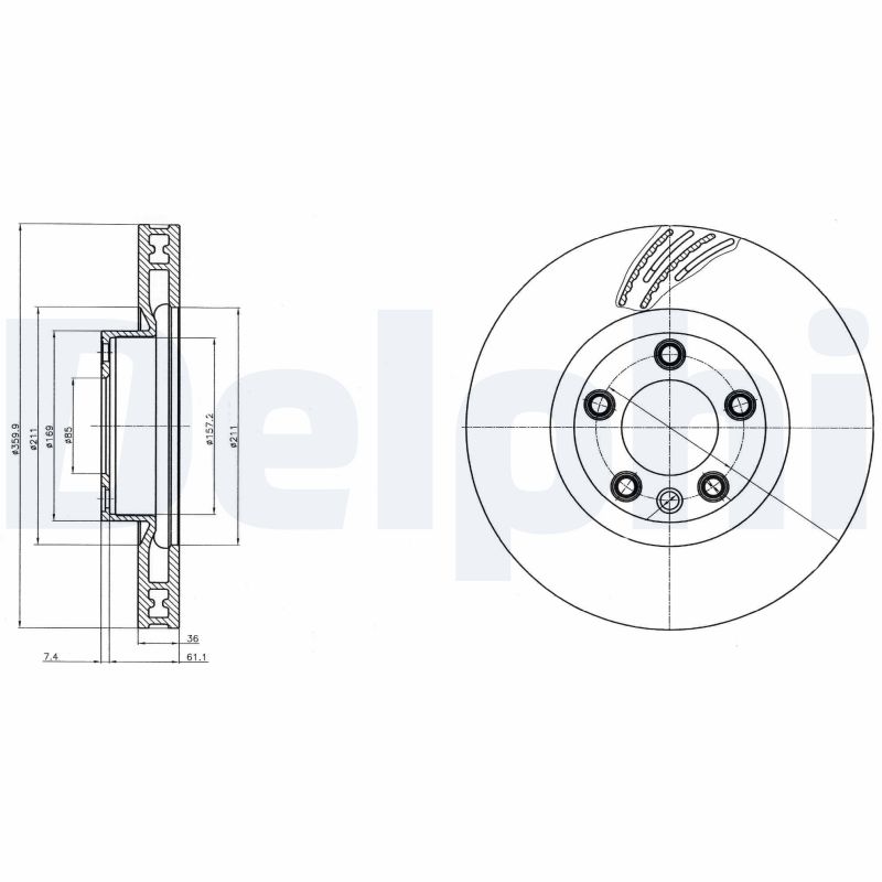 DELPHI BG9100C Discofreno-Discofreno-Ricambi Euro